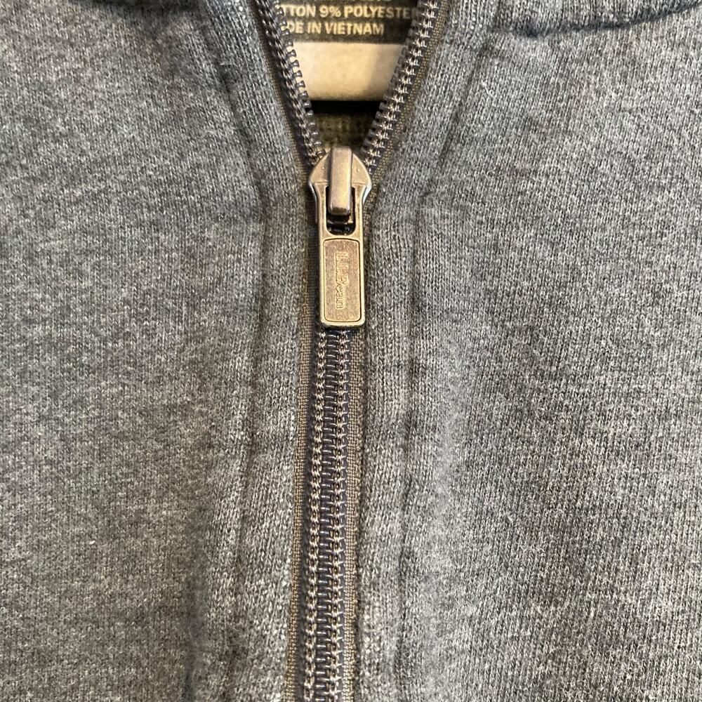 L.L. Bean Heather Gray Quarter Zip Pullover Sweatshirt Men's Large - Picture 9 of 16